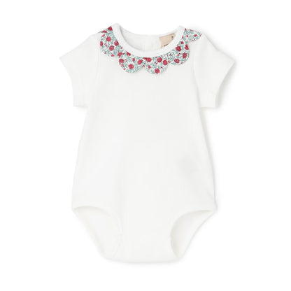 日本童裝 pe#main 碎花領連衣70-80cm 女童款 初生嬰兒 夏季 Jumpsuit