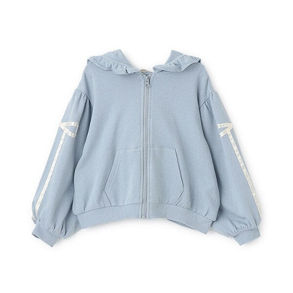 日本童裝 Ly# mine 絲帶線拉鍊連帽外套 100-150cm 女童款 秋季 OUTERWEAR