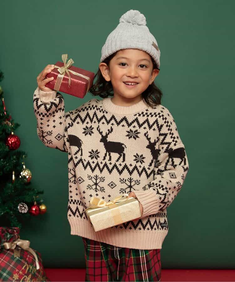 日本童裝 BREEZE 針織冷衫 80-140cm 男童款/女童款 冬季 Tops Christmas 聖誕快樂特輯 聖誕服裝/飾物配件