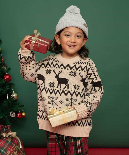 日本童裝 BREEZE 針織冷衫 80-140cm 男童款/女童款 冬季 Tops Christmas 聖誕快樂特輯 聖誕服裝/飾物配件