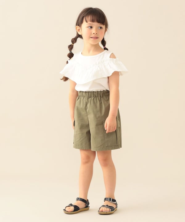 日本童裝 BE#AMS mini 荷葉邊露肩上衣 90-140cm 女童款 夏季 TOPS
