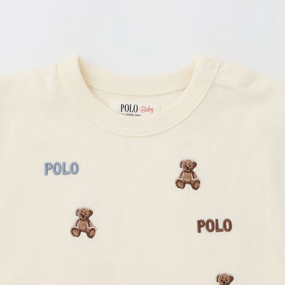 日本童裝 pe#main x【POLO BCS】小熊刺繡上衣 80-130cm 男童款 秋季 TOPS