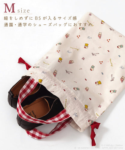 日本童裝 panpantutu x Sanrio x くらはしれい  可繡名 抽繩袋 M-L 包系列 其他品牌