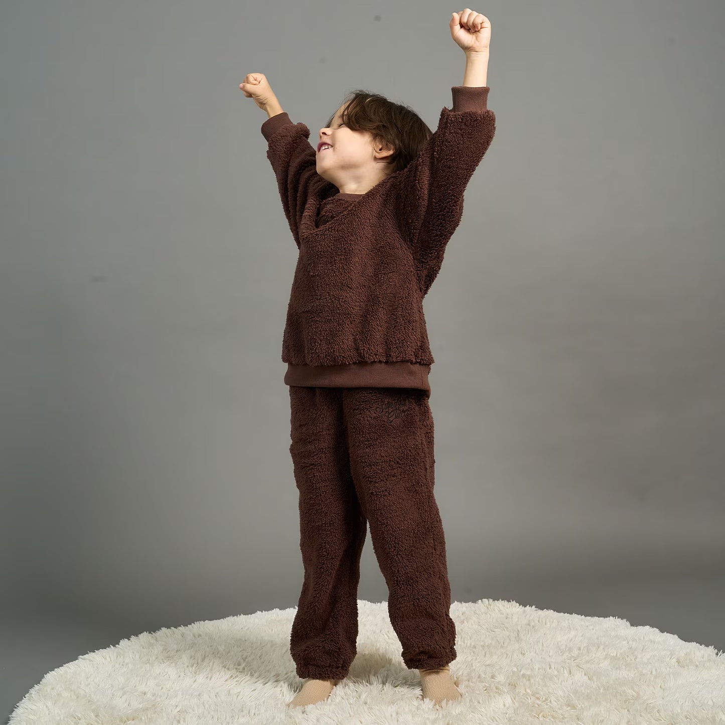 日本童裝 b・R# 絨毛睡衣套裝 100-150cm 男童款 冬季 TOPS PANTS 睡衣系列