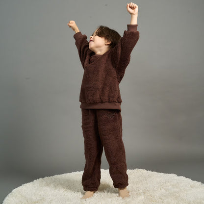 日本童裝 b・R# 絨毛睡衣套裝 100-150cm 男童款 冬季 TOPS PANTS 睡衣系列