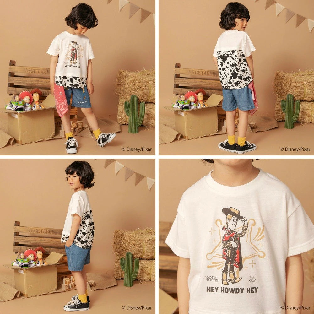 日本童裝 Branshes x Disney ToyStory 撞色拼接上衣 90-140cm 男童款/女童款 夏季 TOPS