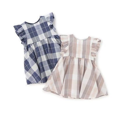 日本童裝 pe#main 格子喇叭身裙 80-130cm 女童款 夏季 DRESSES