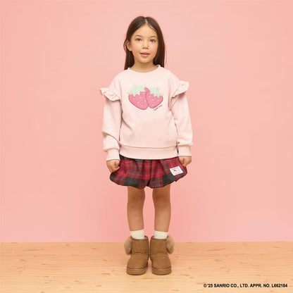 日本童裝 Ly# mine 速乾系列 士多啤梨貼花衛衣 100-150cm 女童款 冬季 TOPS