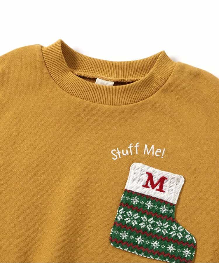 日本童裝 BREEZE 聖誕襪口袋衛衣 80-140cm 男童款/女童款 冬季 Tops Christmas 聖誕快樂特輯 聖誕服裝/飾物配件