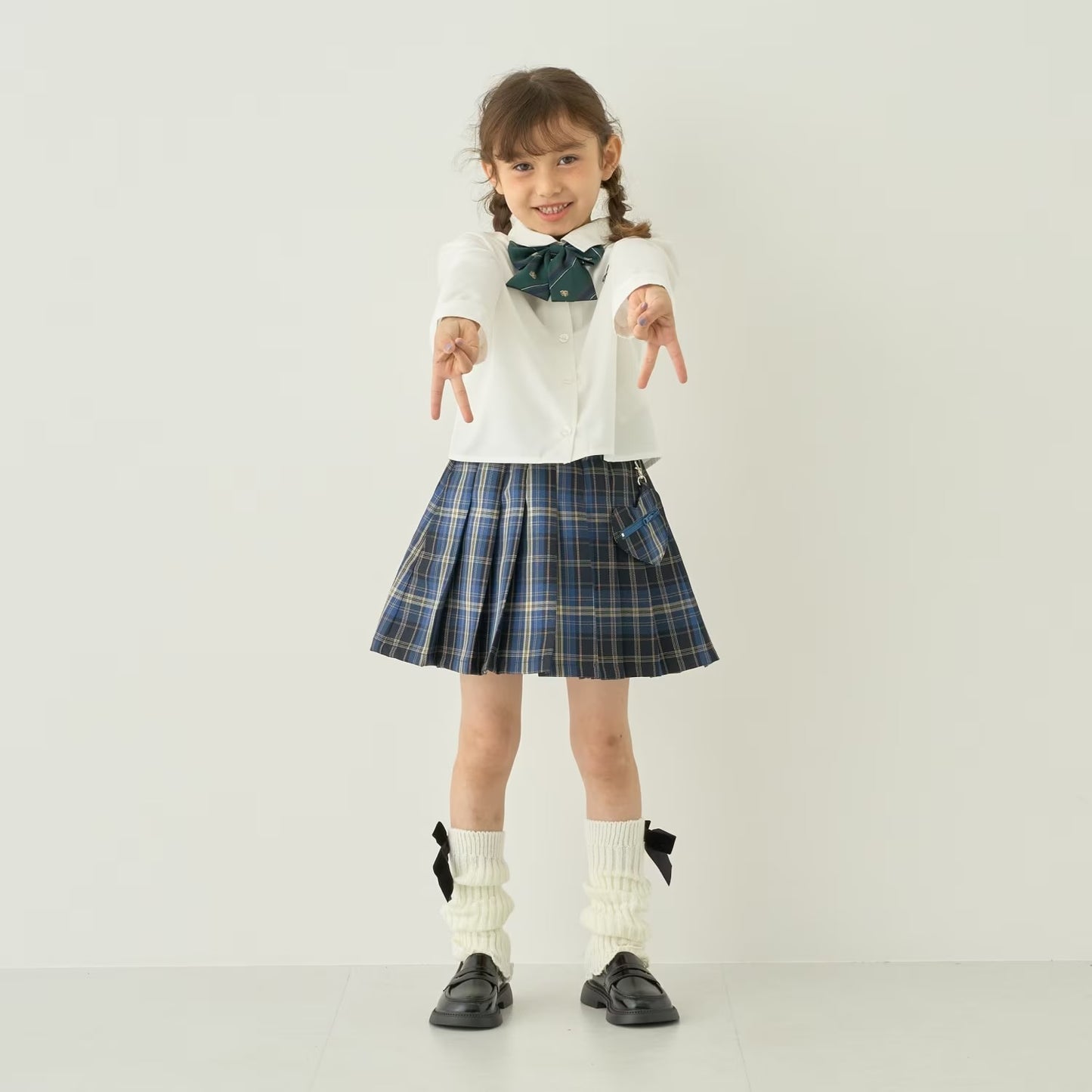 日本童裝 Ly# mine 學生妹格子百褶裙 100-150cm 女童款 秋季 SKIRTS 萬聖節 Cosplay服裝 Halloween攪鬼特輯
