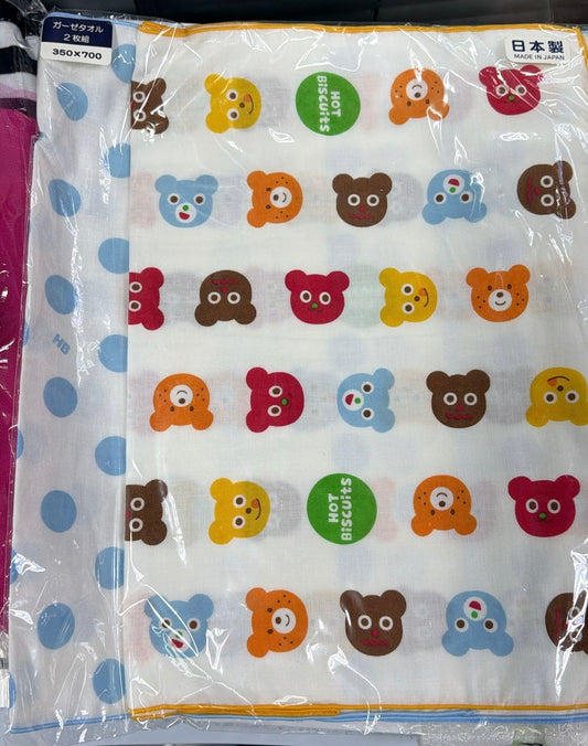 現貨區1-2日寄出--日本童裝 MikiHouse 日本製 紗巾2條 35x70cm 日常用品