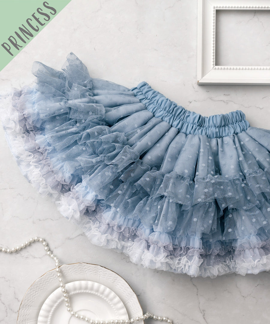 日本童裝 panpantutu 法式藍 tutu裙 70-145cm 女童款 初生嬰兒 夏季 SKIRTS