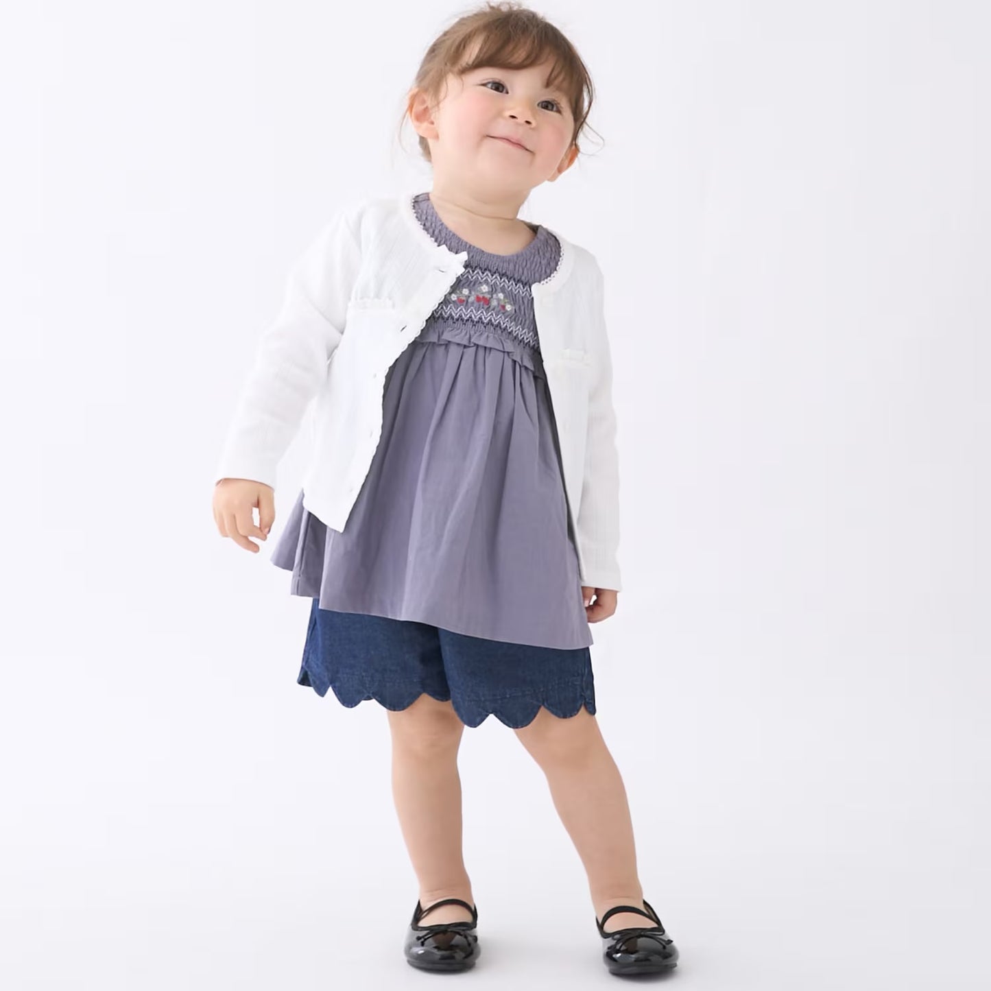 日本童裝 pe#main 防污系列 花邊短褲 80-130cm 女童款 夏季 PANTS