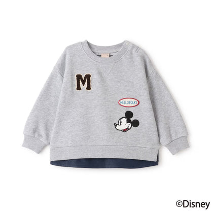 日本童裝 pe#main x Disney 貼布衛衣 80-130cm 男童款 秋季 TOPS