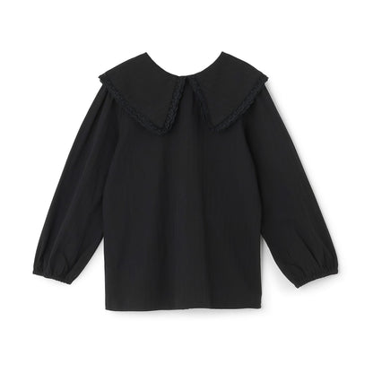 日本童裝 Ly# mine 2Way 前後兩著 荷葉領襯衫 100-140cm 女童款 秋季 TOPS 面試/宴會/表演