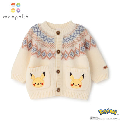 日本童裝 pe#main x【monpoke】針織外太 70-80cm 男童款/女童款 初生嬰兒 秋季 OUTERWEAR