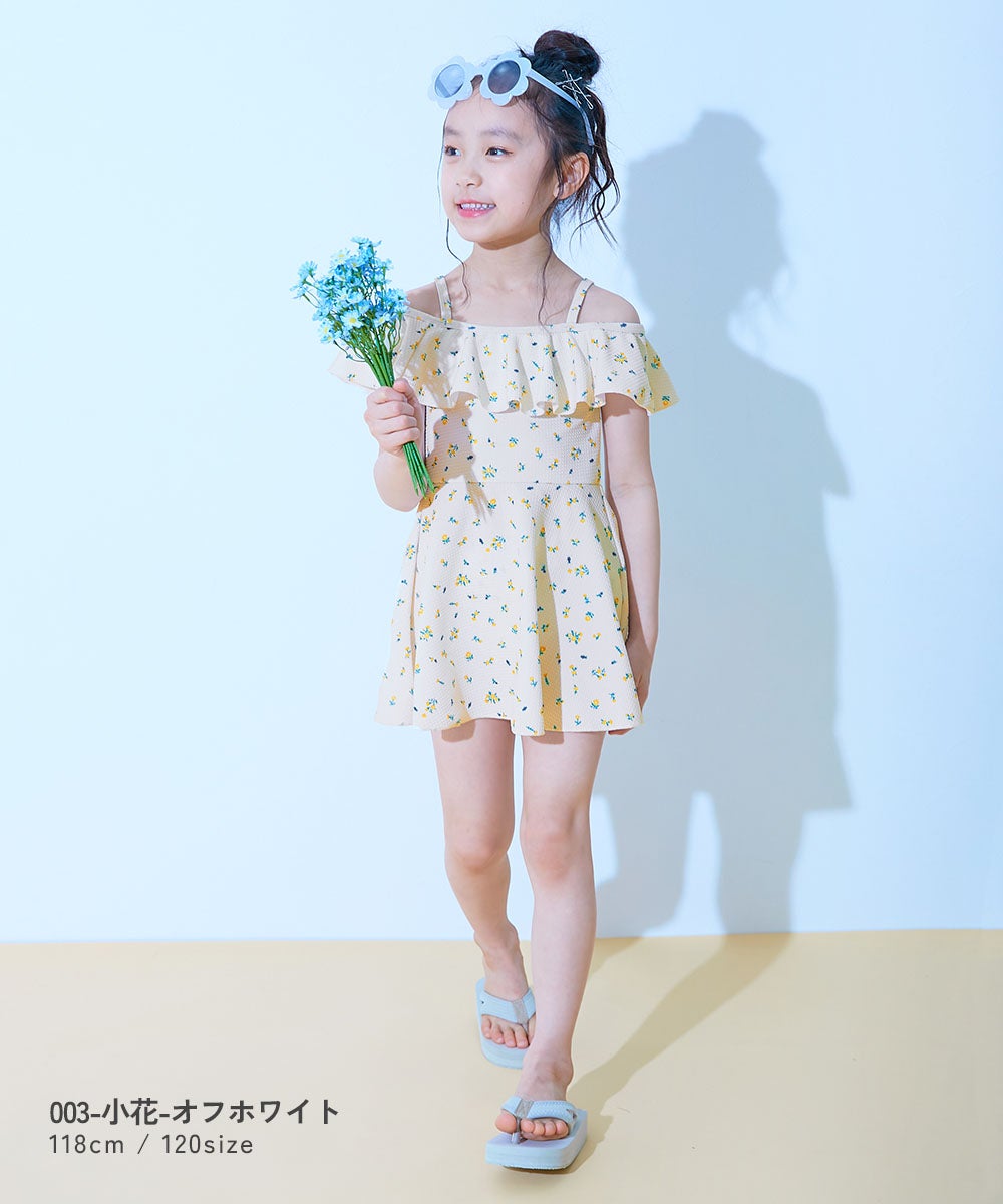 日本童裝 dev!rock 防UV 花邊領泳衣兩件套裝 100-160cm 女童款 夏季 DRESSES PANTS 夏日玩水泳衣特輯