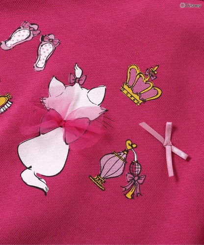 日本童裝 apres les cours x Disney Marie印花衛衣 80-140cm 女童款 冬季 TOPS 聖誕紅/新年紅