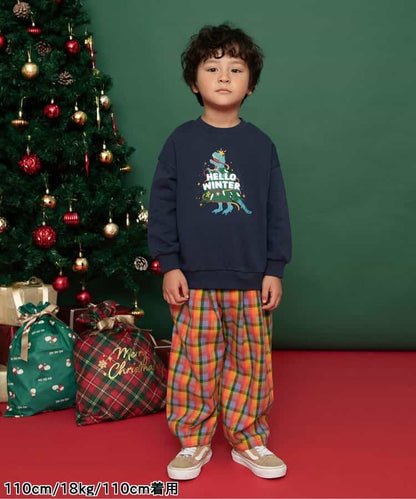 日本童裝 BREEZE 格仔長褲 80-150cm 男童款/女童款 冬季 Pants Christmas 聖誕快樂特輯 聖誕服裝/飾物配件 聖誕紅/新年紅