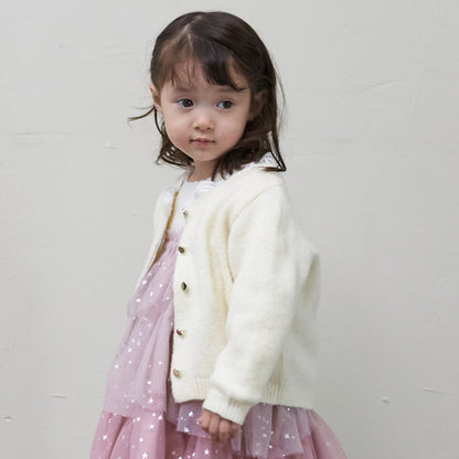 日本童裝 pe#main 蕾絲花邊針織外套 80-130cm 女童款 冬季 OUTERWEAR