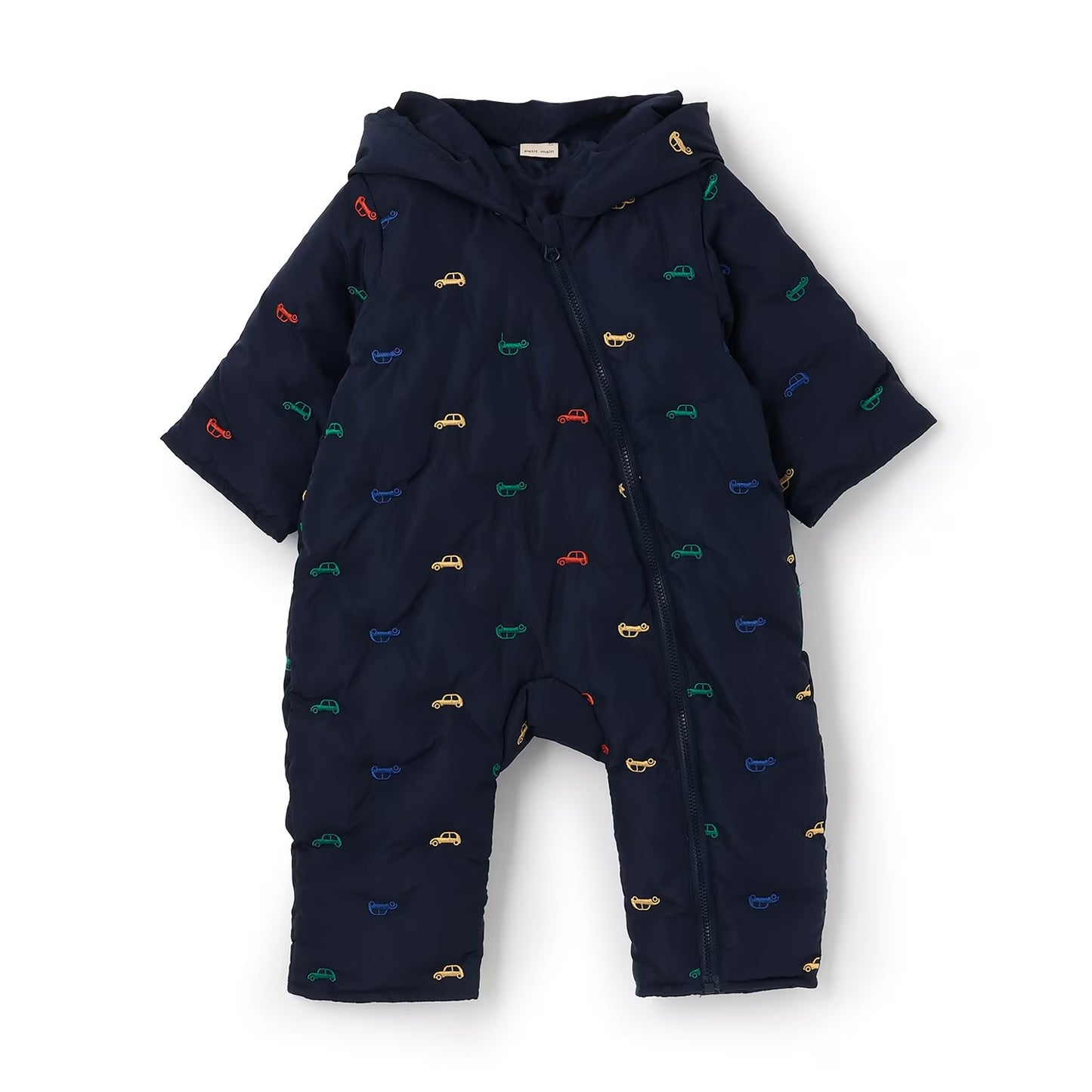 日本童裝 pe#main 刺繡絎縫連衣外套 70-80cm 初生嬰兒 男童款/女童款 冬季 (適合寒冷天氣、溫度低天氣）OUTERWEAR