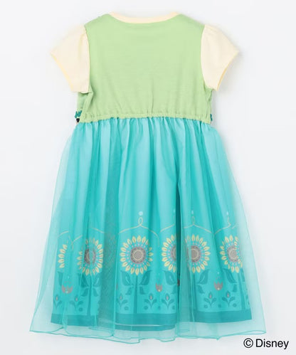 日本童裝 aF#a325 x Disney FROZEN Anna連身裙 90-140cm 女童款 夏季 DRESSES