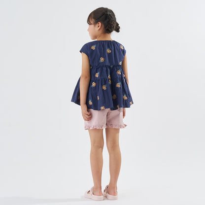 Japanese children's clothing Ly# mine tank top and shorts set 100-150cm girls summer TOPS PANTS 