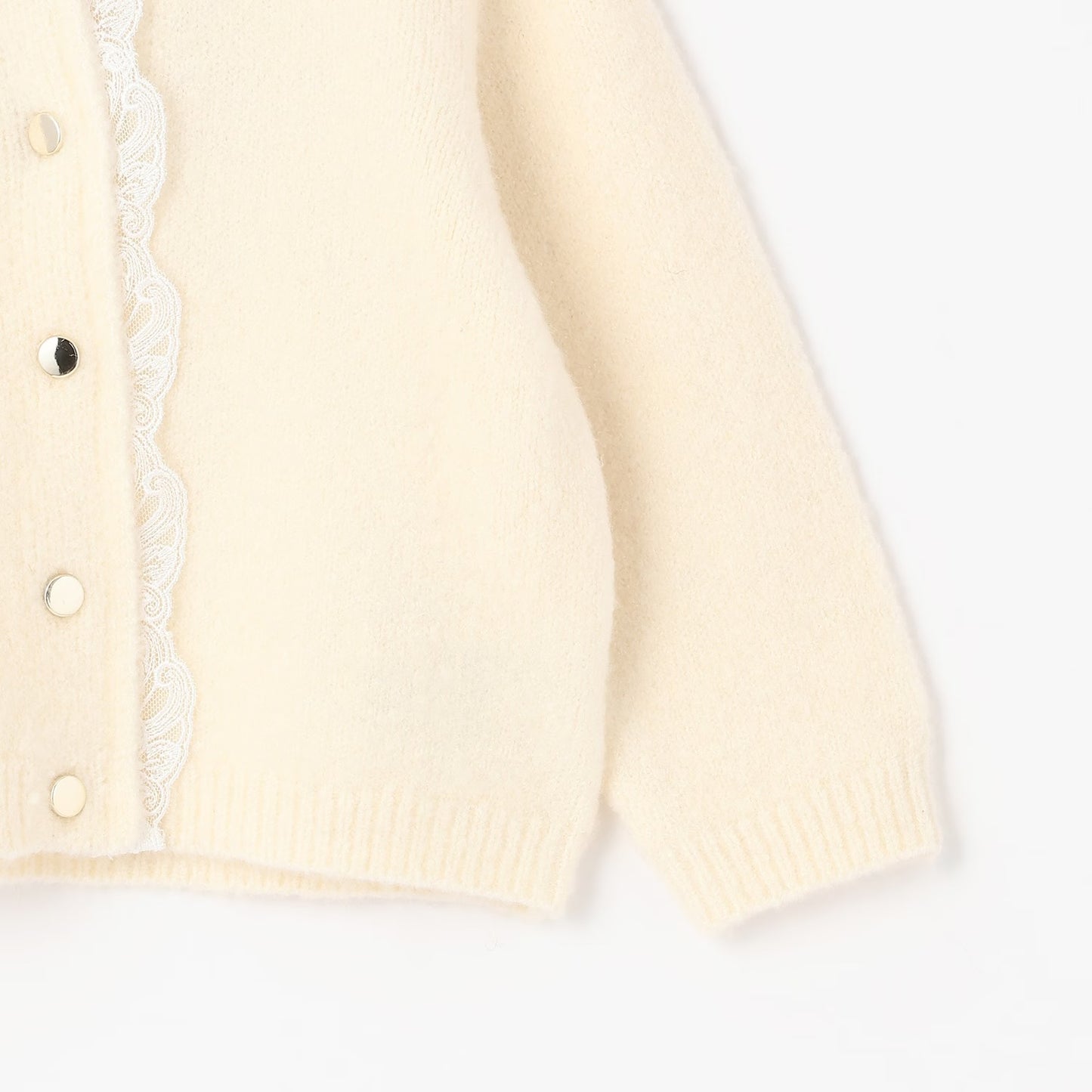 日本童裝 pe#main 蕾絲花邊針織外套 80-130cm 女童款 冬季 OUTERWEAR