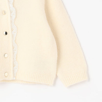 日本童裝 pe#main 蕾絲花邊針織外套 80-130cm 女童款 冬季 OUTERWEAR