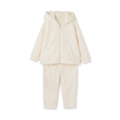 日本童裝 Ly# mine 毛毛睡衣套裝 100-150cm 女童款 冬季 TOPS PANTS 睡衣系列