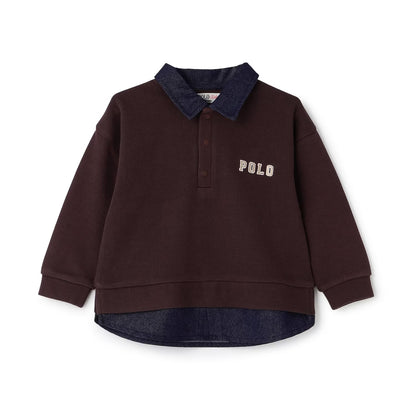 日本童裝 pe#main x【POLO BCS】假兩件襯衫衛衣 80-130cm 男童款 秋季 TOPS