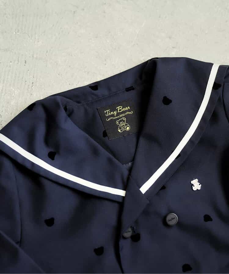 日本童裝 apres les cours x tiny bear 水手領外套 90-120cm 男童款 冬季 OUTERWEAR 面試/宴會/表演 兒童服飾