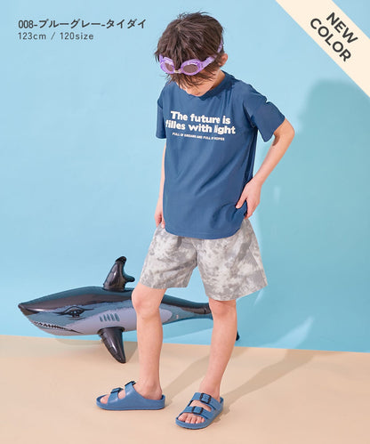 日本童裝 dev!rock 防UV 印花短袖沙灘兩件套裝 100-160cm 男童款 夏季 TOPS PANTS 夏日玩水泳衣特輯