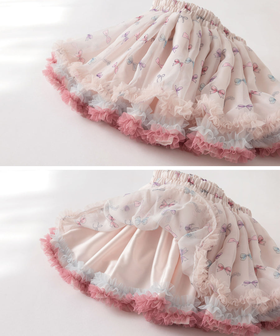 Japanese children's clothing panpantutu Etoile Pink tutu skirt 70-135cm girls' newborn baby summer SKIRTS 