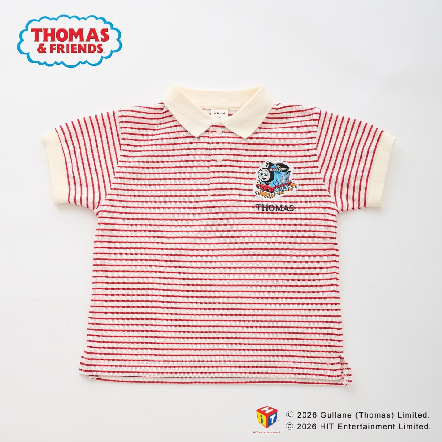 日本童裝 pe#main x Thomas 間條polo衫 80-130cm 男童款 夏季 TOPS