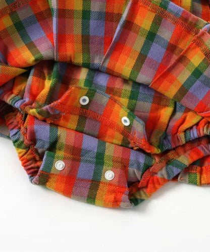 日本童裝 BREEZE 上衣及格仔連衣 80cm 女童款 初生嬰兒 冬季 Jumpsuit Christmas 聖誕快樂特輯 聖誕服裝/飾物配件 聖誕紅/新年紅