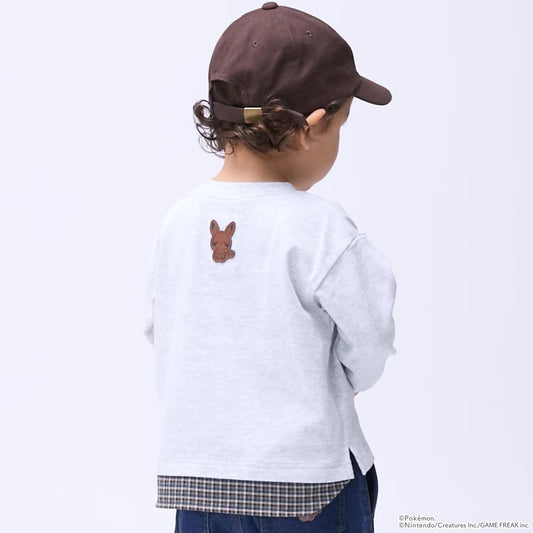 日本童裝 pe#main x【monpoke】假兩件衛衣 80-120cm 男童款/女童款 秋季 TOPS