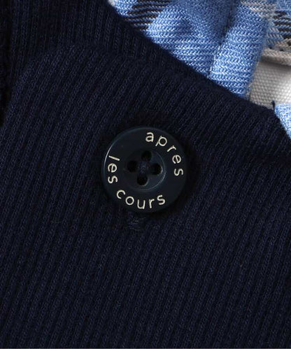 日本童裝 apres les cours 格仔水手領上衣 80-130cm 男童款 冬季 Tops 聖誕紅/新年紅