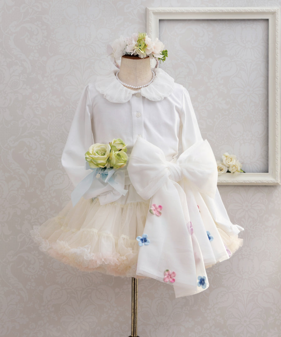 Japanese children's clothing panpantutu bow heart skirt 80-140cm girls summer dresses 