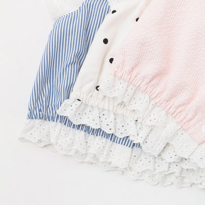日本童裝 pe#main 蕾絲邊無袖襯衫 80-130cm 女童款 夏季 TOPS