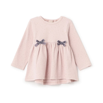 日本童裝 pe#main 抓毛蝴蝶結上衣 80-130cm 女童款 冬季 TOPS