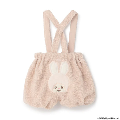 日本童裝 pe#main x Monchhichi 毛毛吊帶短褲 50-80cm 男童款/女童款 初生嬰兒 秋季 Jumpsuit PANTS