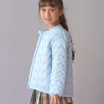日本童裝 Ly# mine 心型絎縫夾棉外套 90-140cm 女童款 冬季 (適合初秋、香港平均溫度、寒冷天氣）OUTERWEAR 【日本預售：2026年9月中旬】