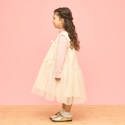日本童裝 Ly# mine 蓬鬆薄紗多層連身裙 100-150cm 女童款 冬季 DRESSES