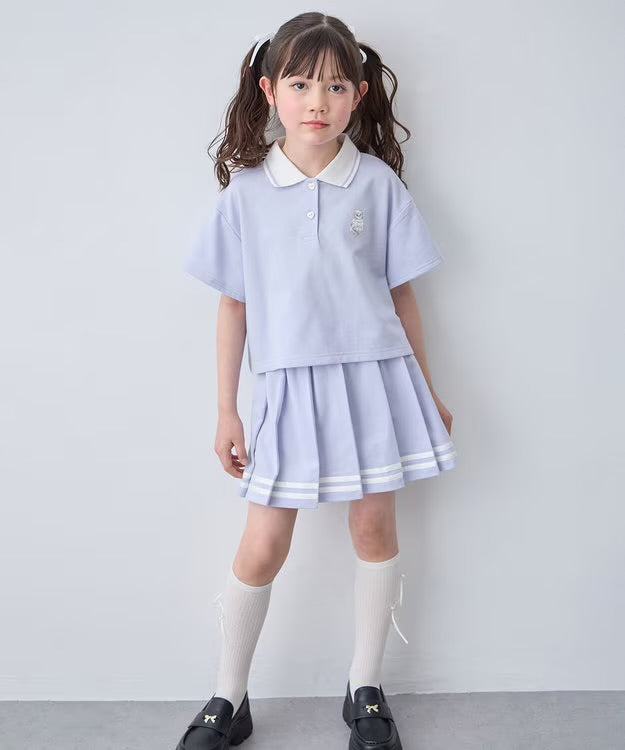 日本童裝 aF#a325 吸水速乾 百褶短裙 110-160cm 女童款 夏季 SKIRTS
