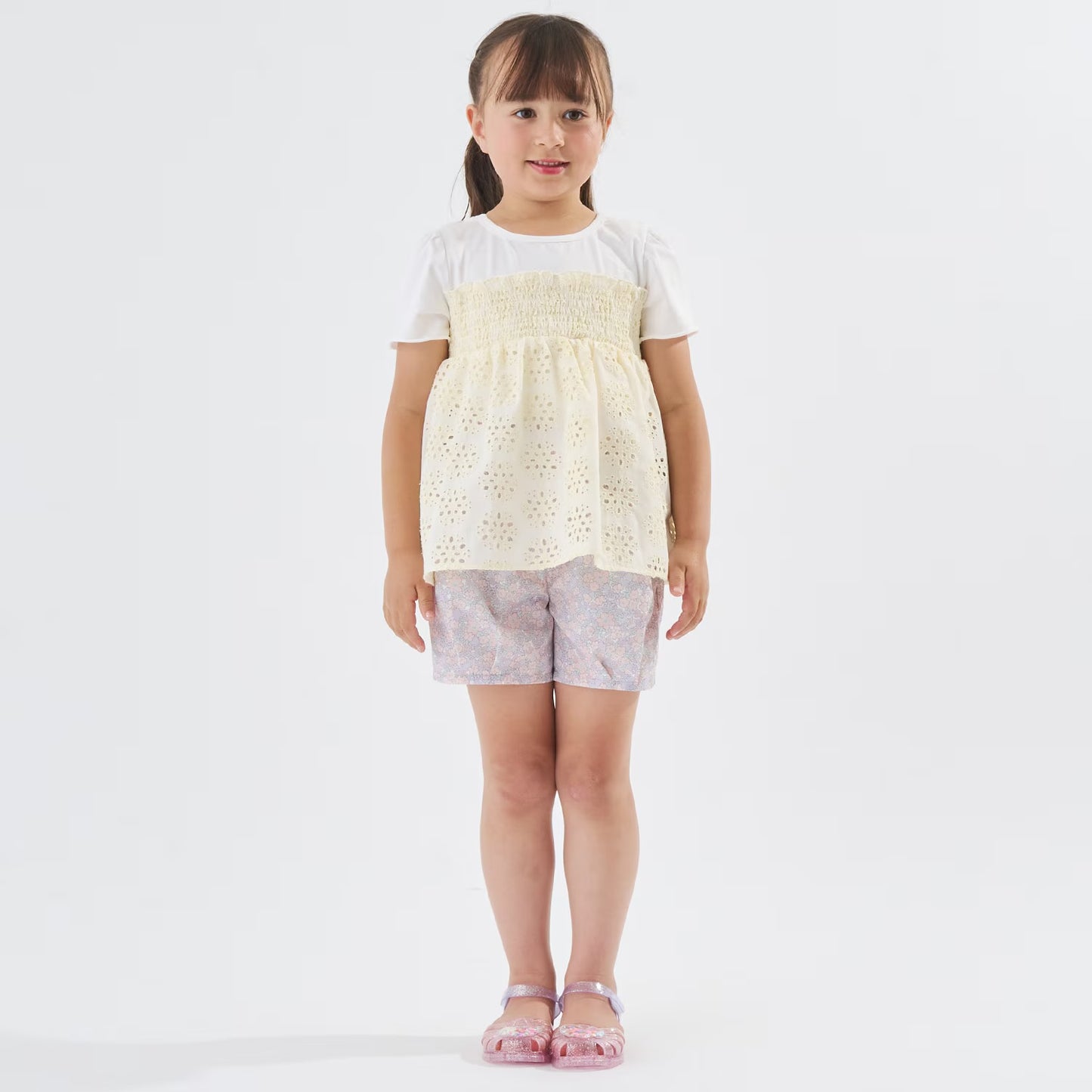 Japanese children's clothing Ly# mine tank top and shorts set 100-150cm girls summer TOPS PANTS 