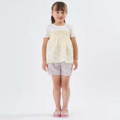 Japanese children's clothing Ly# mine tank top and shorts set 100-150cm girls summer TOPS PANTS 