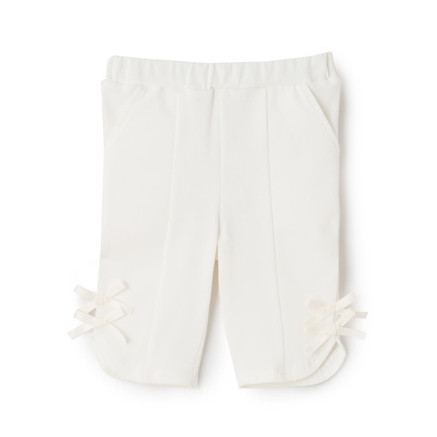 日本童裝 pe#main 防污系列 七分長蝴蝶結短褲 80-130cm 女童款 夏季 PANTS