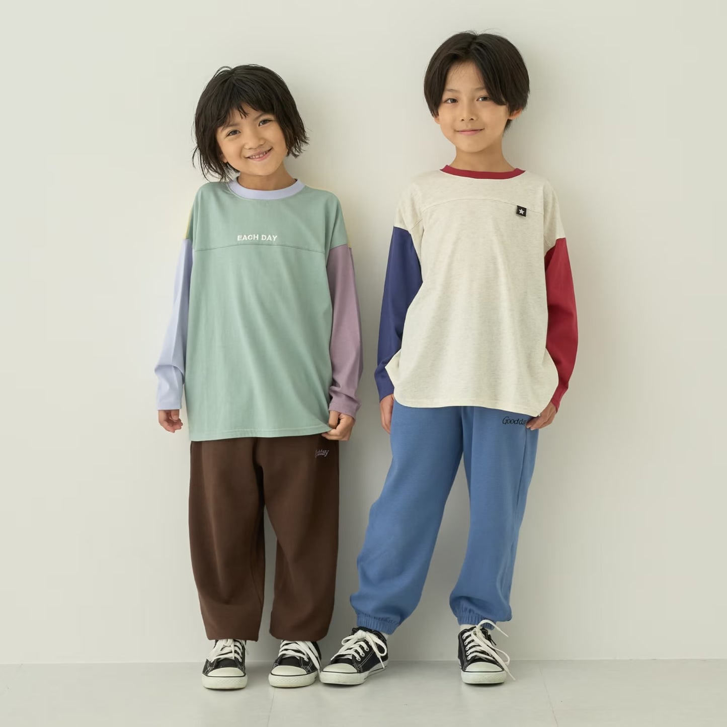 日本童裝 b・R# 防污系列 吸水速乾系列 防UV 拼色上衣 110-140cm 男童款 秋季 TOPS