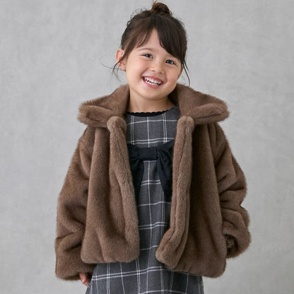 日本童裝 pe#main 人造毛皮外套 80-130cm 女童款 冬季 (適合香港平均溫度、寒冷天氣）OUTERWEAR
